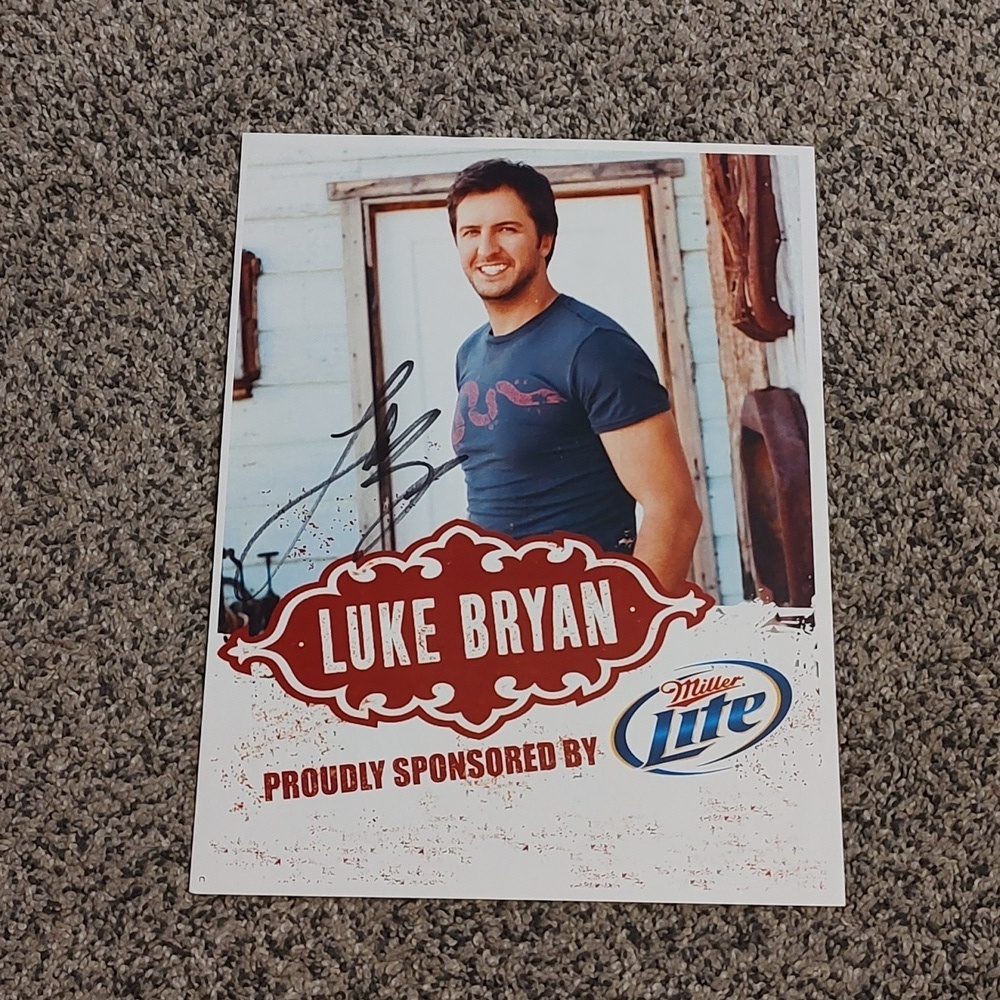 Luke Bryan Signed Autograph Photo